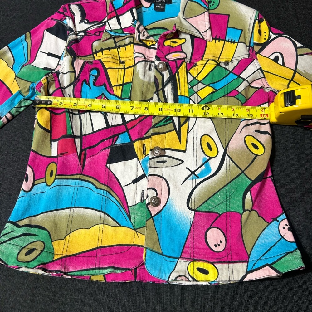 Colorful Kaktus Abstract Print Jacket - Picture 15 of 15